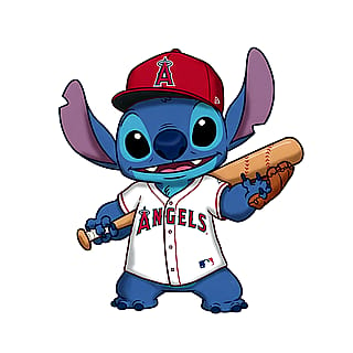 SpongeBob and stitch Los Angeles Angels 😇 duo'