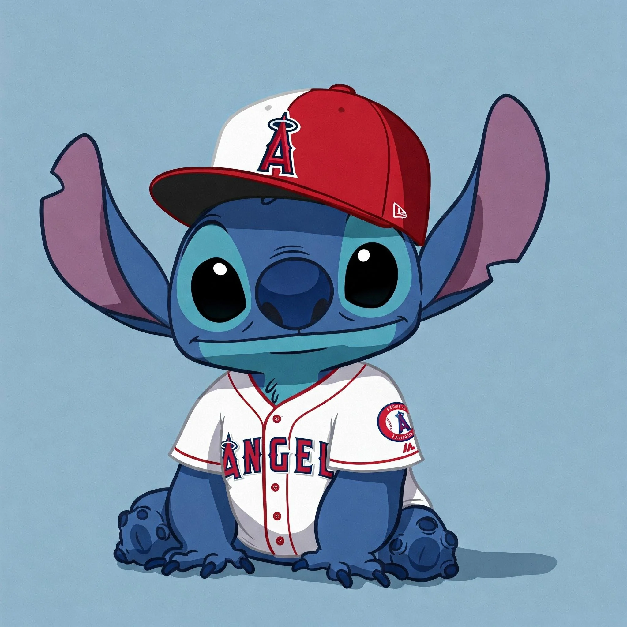 SpongeBob and stitch Los Angeles Angels 😇 duo picture 2 of 3