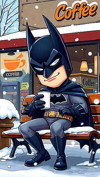 Batman on break'