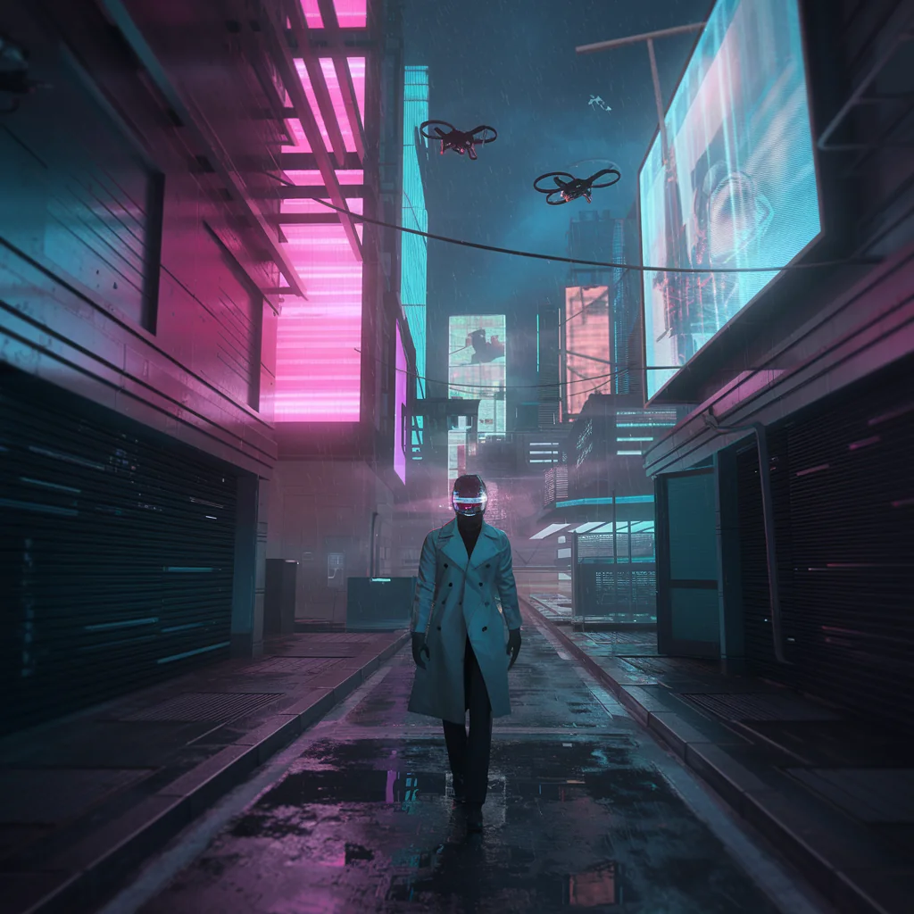 Neon Dreams: A Glimpse into the Cyberpunk Future picture 1 of 1