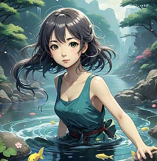 Girl in the lake'