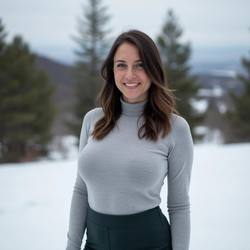 Brunettes in grey turtleneck picture 7 of 8