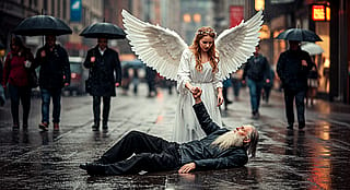 An angel in the city.'