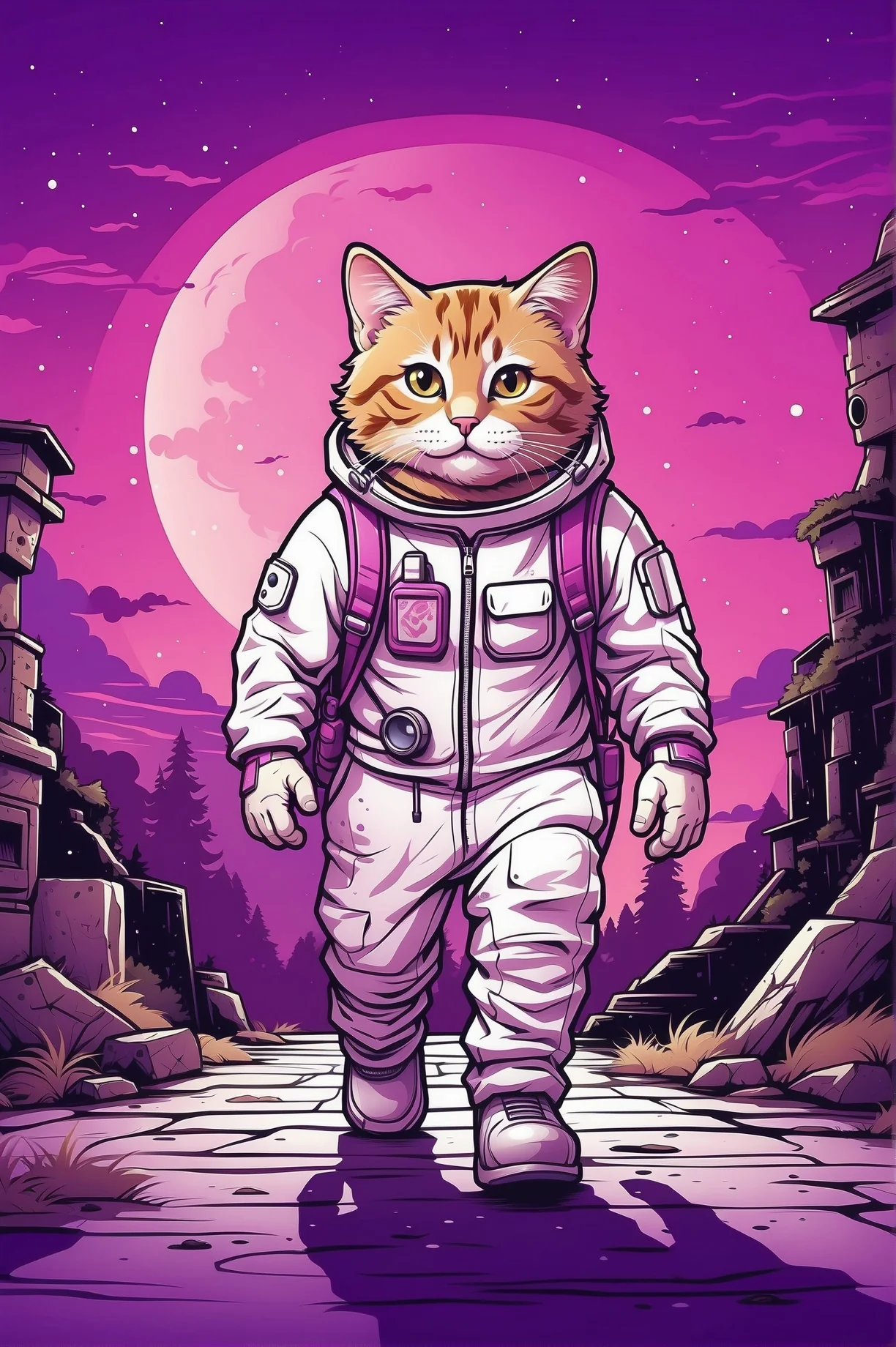 Astronaut cat for iPhone wallpapers picture 1 of 4