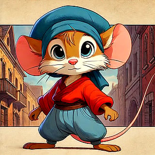 AN AMERICAN TAIL #AnAmericanTail #FievelMousekewitz #80sMovie #NewYorkCity #FictionalMouse #DonBluth #Universal Studios #AIArt #DALLE3'