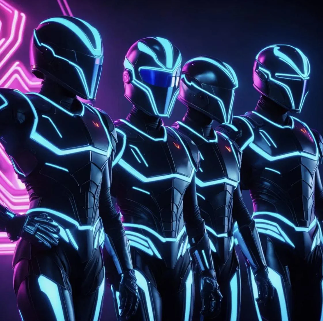 A group of tron styled soldiers picture 1 of 1