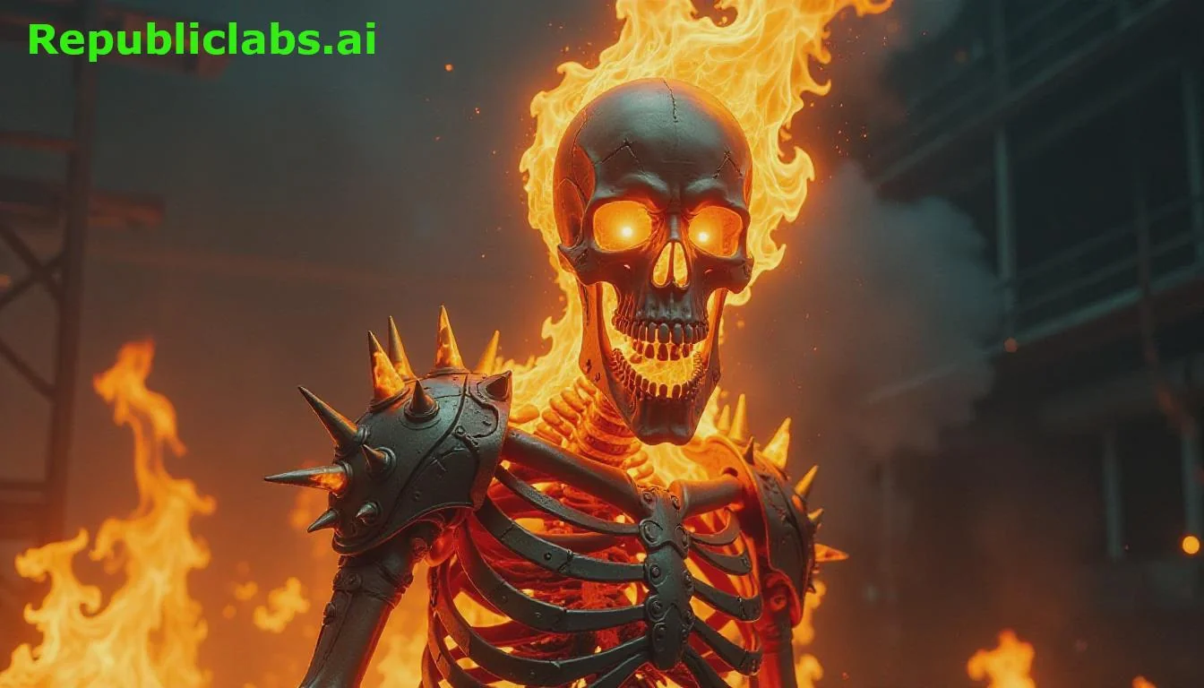 Skeleton Warrior on Fire picture 1 of 1