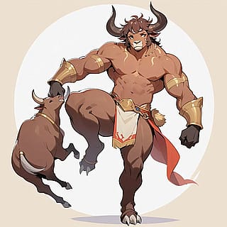 Minotaur bullying the bull'