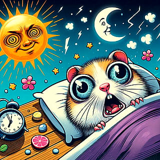 The insomniac hamster'