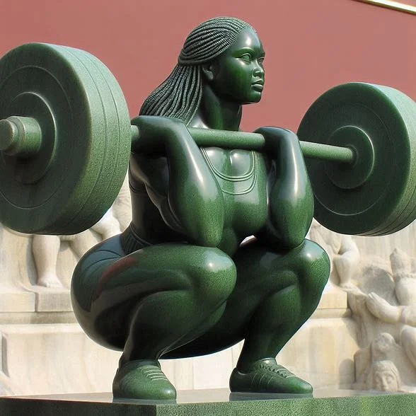 Jade Strong Woman Sculpture picture 2 of 2