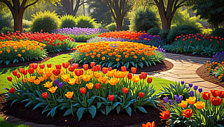 Tiptoe Through the Tulips… & Marigolds'