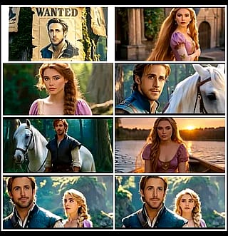 Live Action Tangled AI Trailer shows Florence Pugh as Rapunzel, and Ryan Gosling as Flynn Rider'