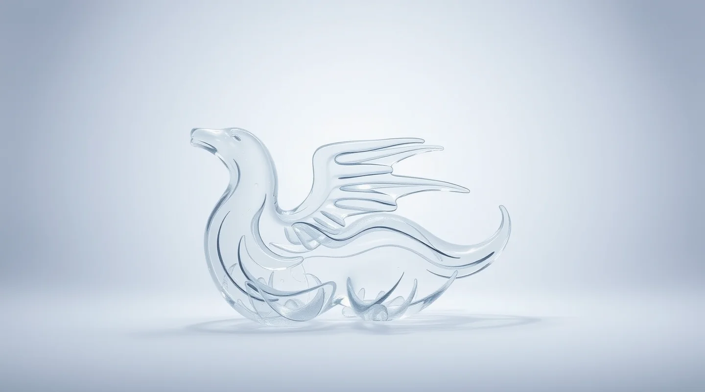 Glass sculpture of cold wind picture 1 of 1