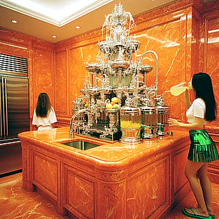 Elaborate juice machine'