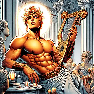 Greek God Apollo - Comic Style'