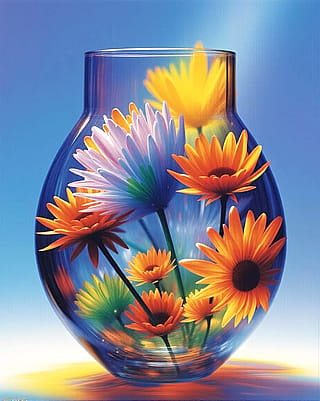 A vase... made with starryai'