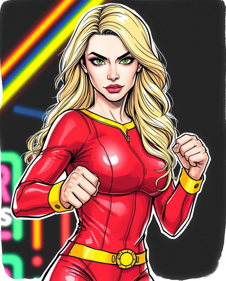 Artwork of a new superhero. What’s her superhero name? picture 2 of 8