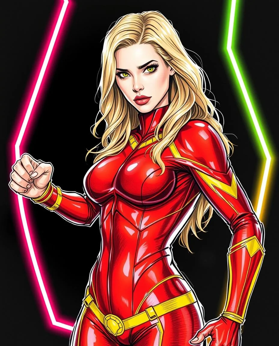 Artwork of a new superhero. What’s her superhero name? picture 5 of 8