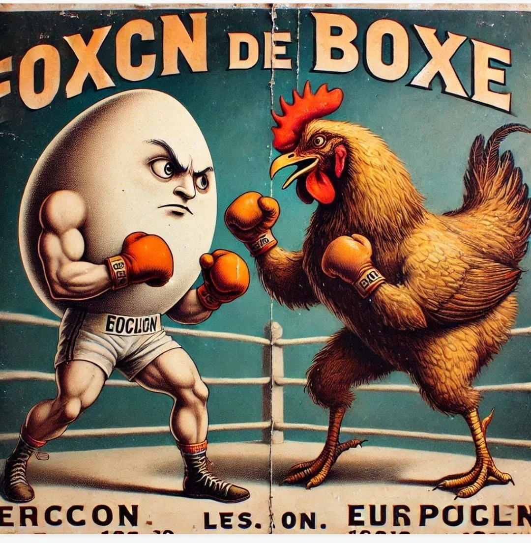 Old school boxing poster between mythical fighters! picture 2 of 6