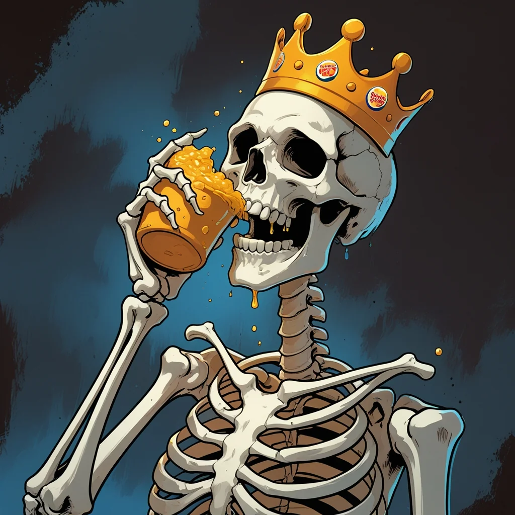 Just a chill skeleton enjoying his drink picture 2 of 3