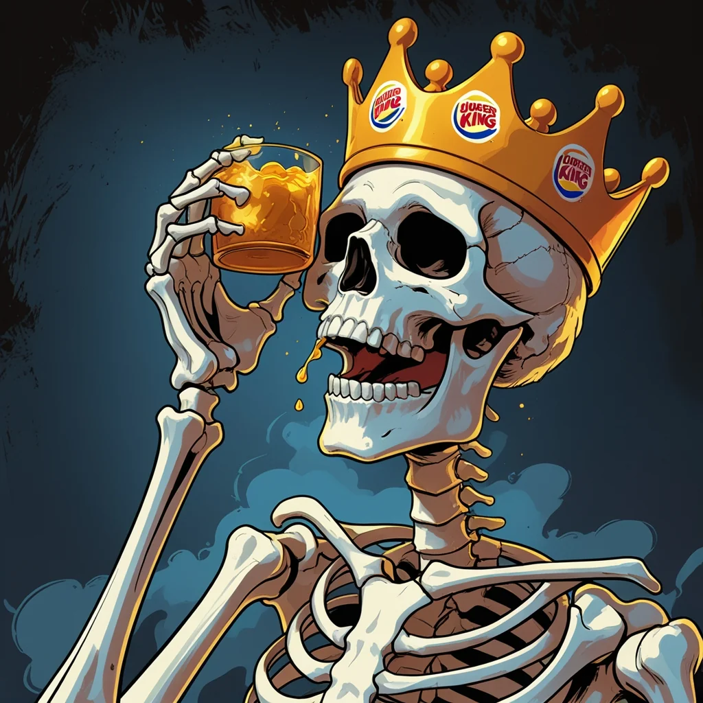 Just a chill skeleton enjoying his drink picture 3 of 3