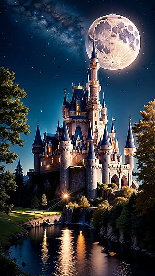 Magical Castle Under the Moon 🏰'