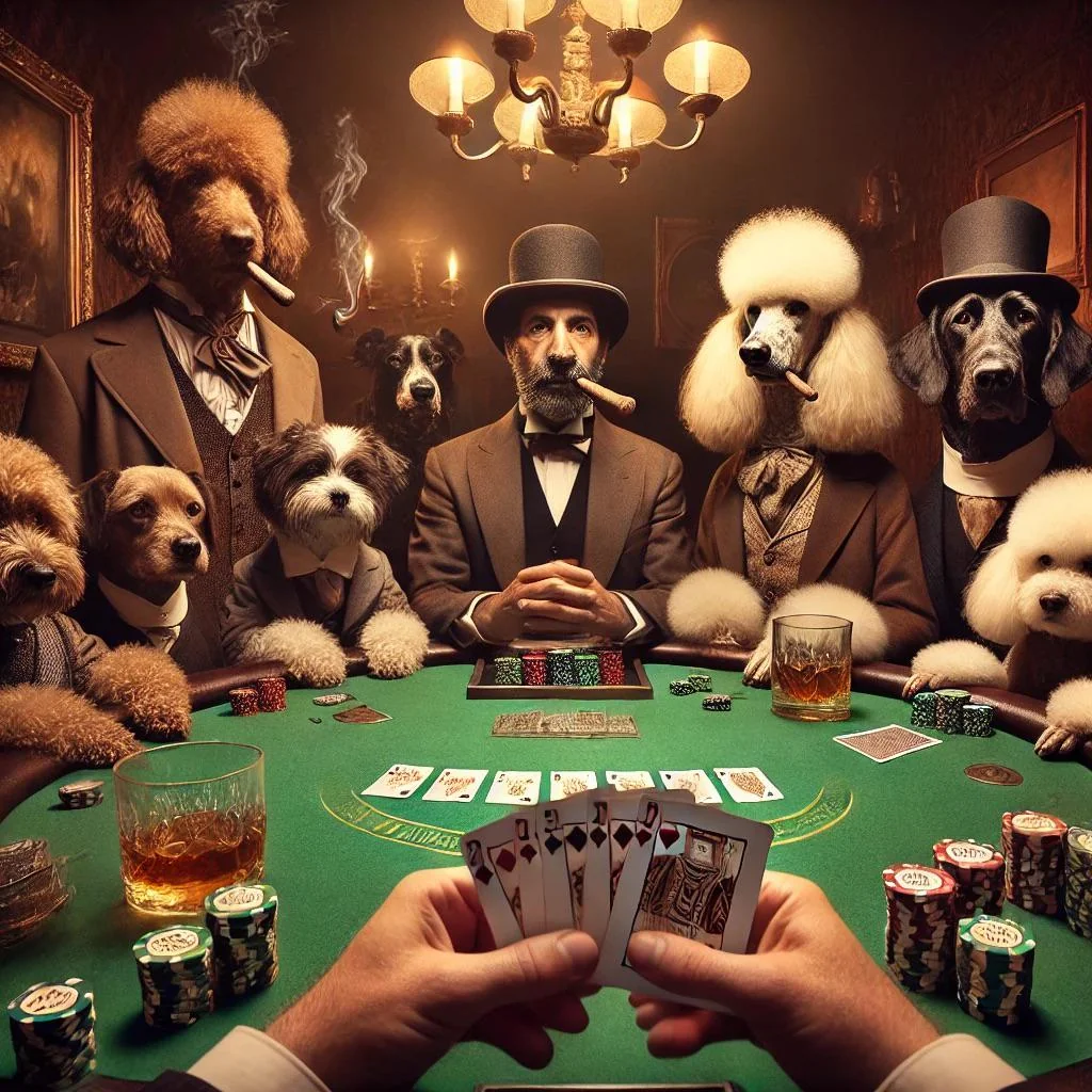 Dogs playing poker picture 1 of 1