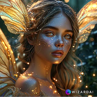 A fairy sparkles in the garden'