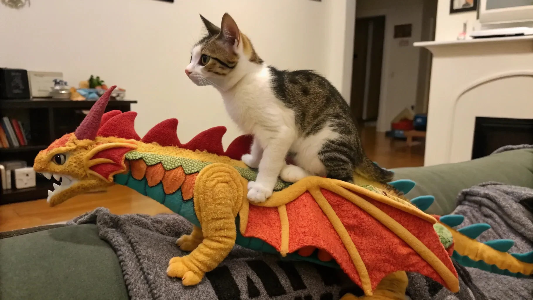 prompt: cat riding a dragon picture 1 of 1