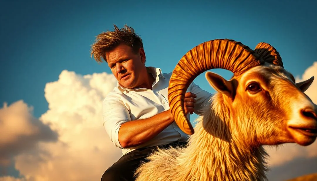 Gordon Ramsay riding a Ram picture 1 of 1