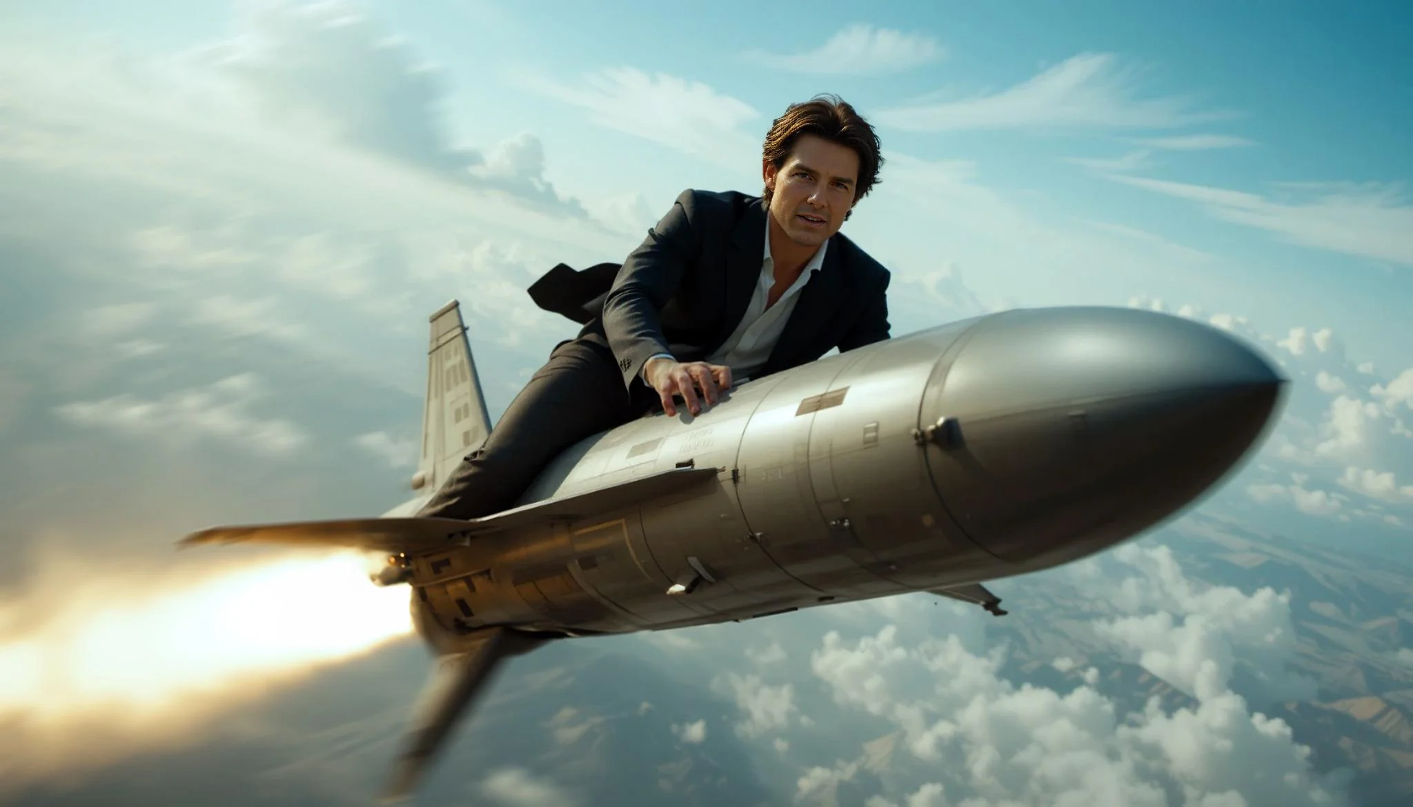 Tom Cruise riding a cruise missile picture 1 of 1