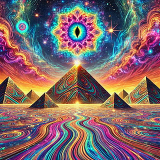 Pretty cool art piece Pyramids'