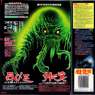 1980s Japan horror movie covers'