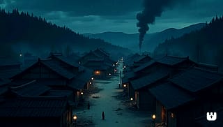 Prompt: Old Japanese Village after a Ninja attack aftermath (Flux, LoRa, Weights.gg)'