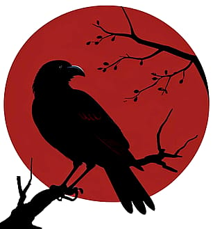 A Japan-inspired crow scene (NightCafe)'