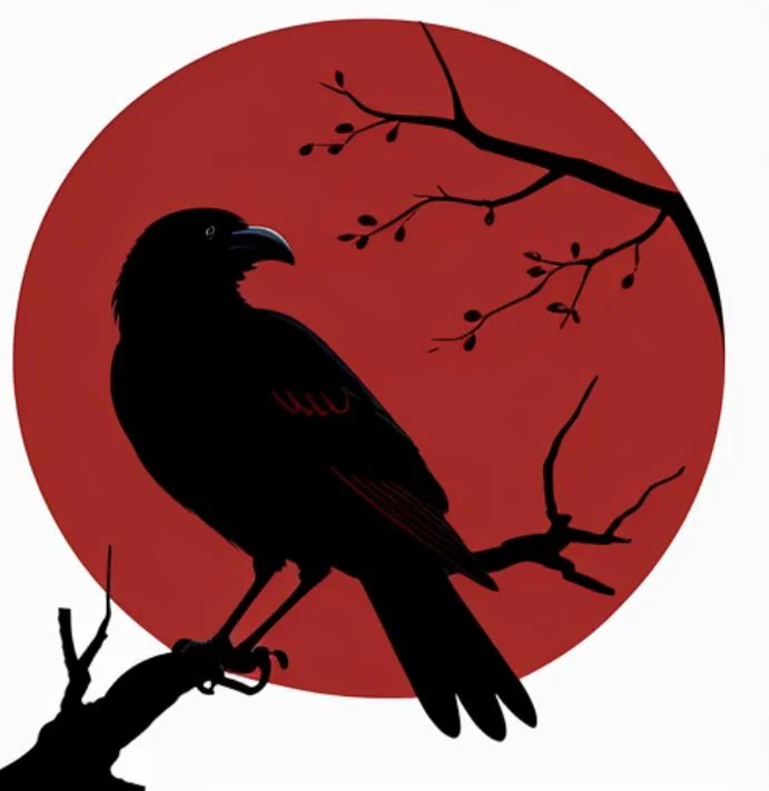 A Japan-inspired crow scene (NightCafe) picture 1 of 1