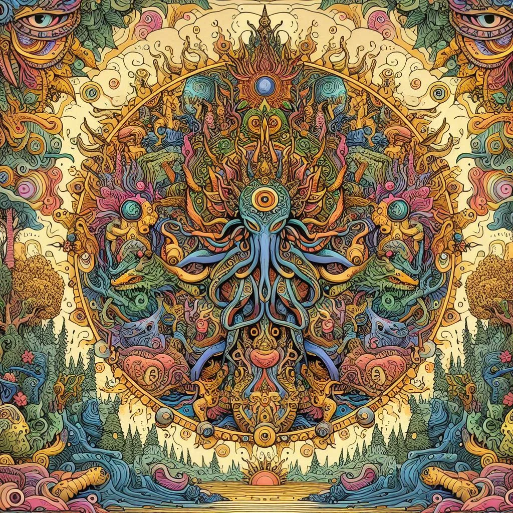 Psychedelic mandala picture 1 of 4