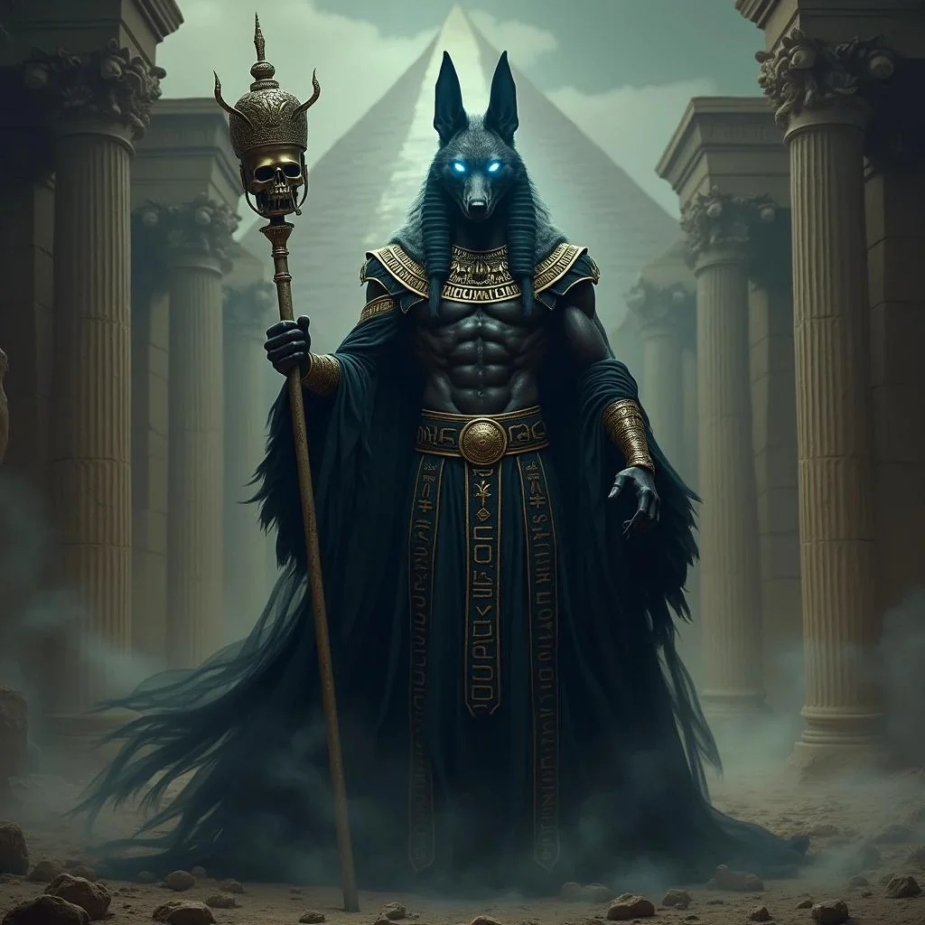 I was thinking..what would a hybrid between Anubis and Hades look like? And between Horus and Apollo? And this is the result. picture 2 of 4