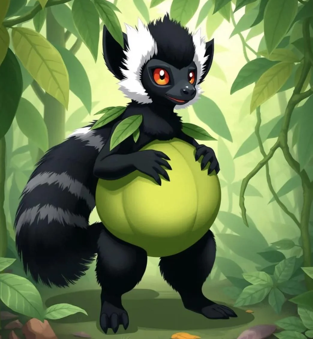 Lemur hunting for berries was what I put, the ai gave me a lemur with it’s body being part berry picture 1 of 1