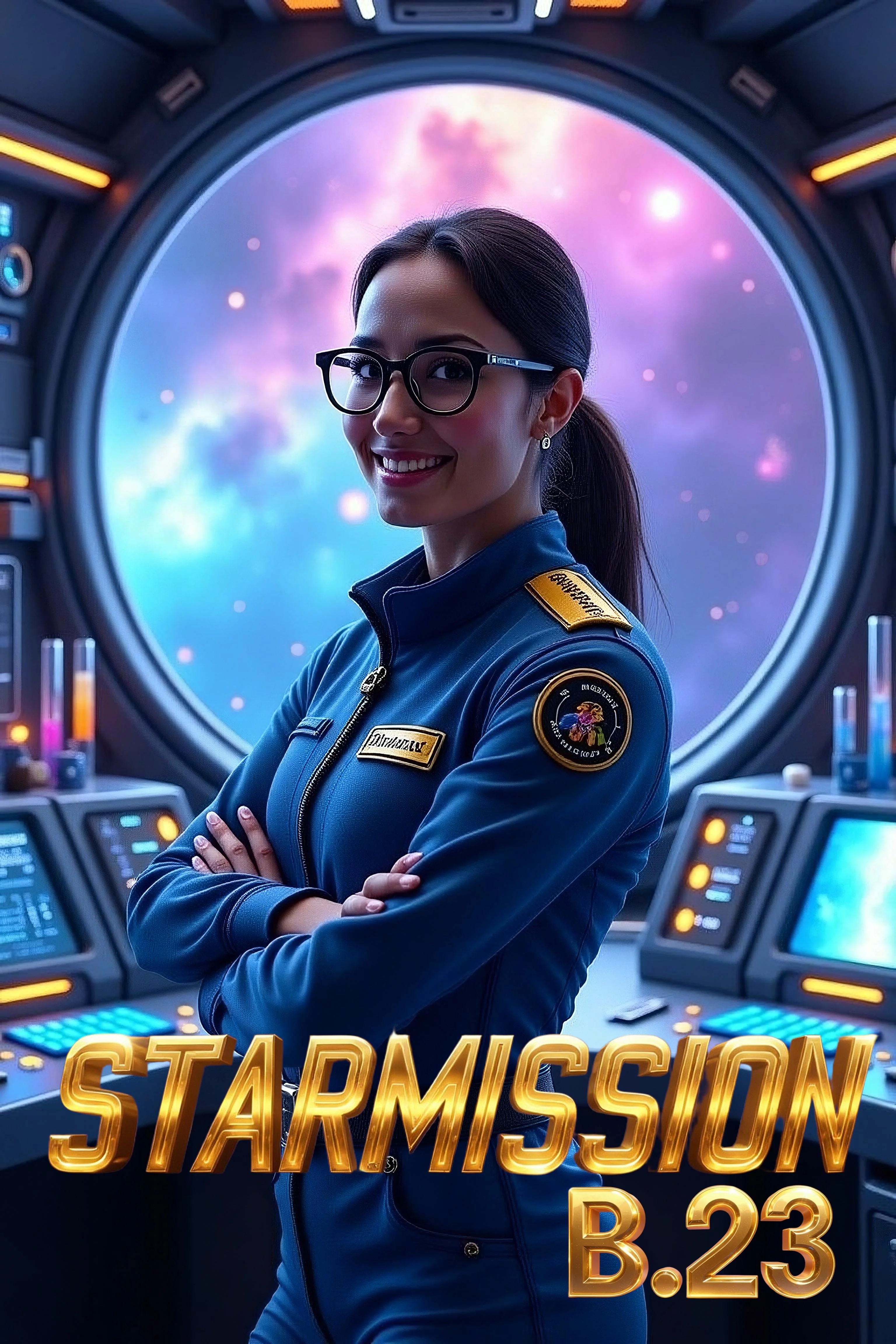 My idea for a scifi series - Created a style LoRA for the starship and made character posters picture 8 of 9