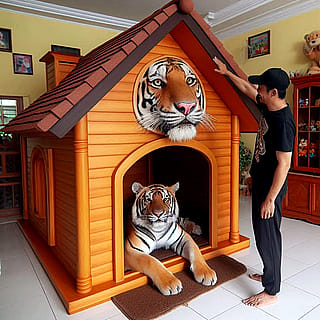 The Tiger Who saw herself as an house cat'