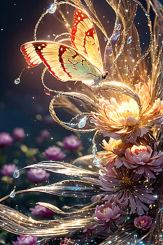 The little butterfly in the enchanted forest'