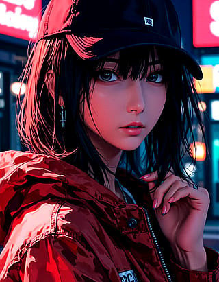 Let's hang out? 💗 | Made using Stylized Anime Realism Portrait Concept'