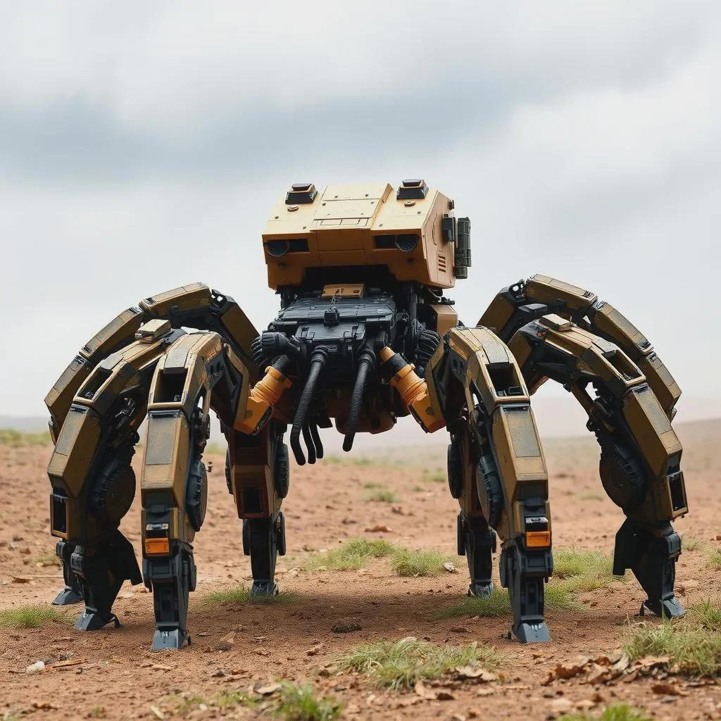 A Mark IV Tarantula Heavy Assault Unit demonstrating its characteristic intimidation pose during field exercises picture 1 of 1