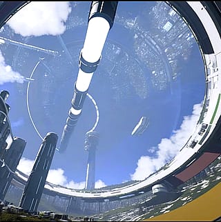 O’Neil Cylinder space station interior…'