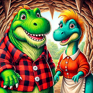 EARL + FRAN SINCLAIR FROM JIM HENSON'S DINOSAURS #Dinosaurs #EarlSinclair #Megalosaurus #FranSinclair #Allosaurus #JimHenson #90s'