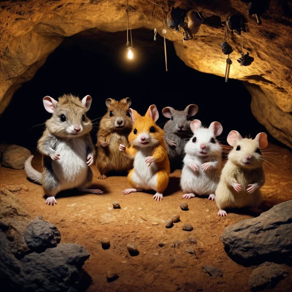 I ran the title of an old and somewhat obscure Pink Floyd track as the prompt through Stable Diffusion using the Juggernaut XL model. The title of the track is "Several Species of Small Furry Animals Gathered Together in a Cave and Grooving with a Pict" Here's my favorite output picture 1 of 1