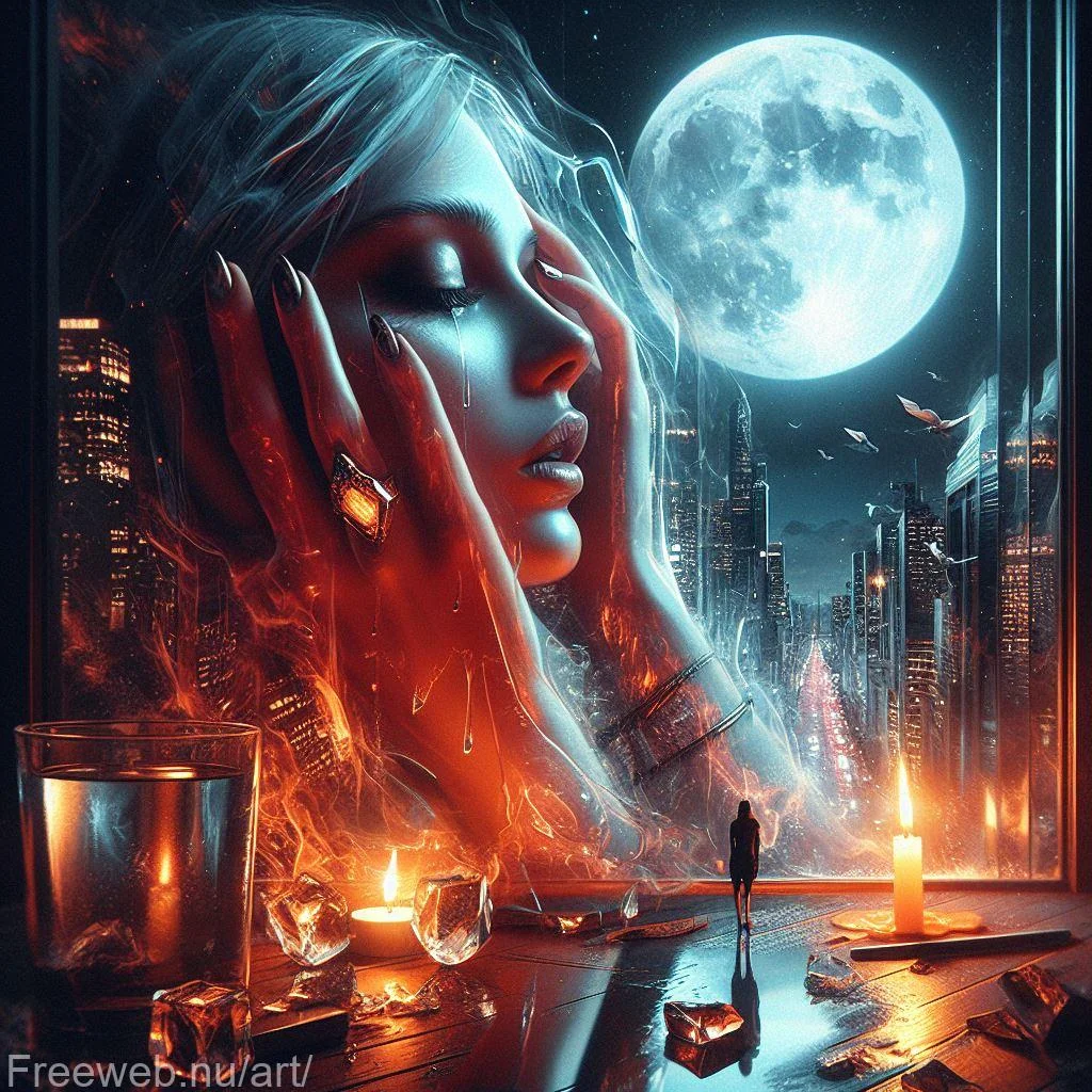 Heat in the city, cold as ice, the moon is shining,reflecting her eyes. The moment I see her walk through the door, I´m loosing my mind, I´m existing no more... picture 1 of 5