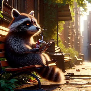 Adventures of an urban raccoon'