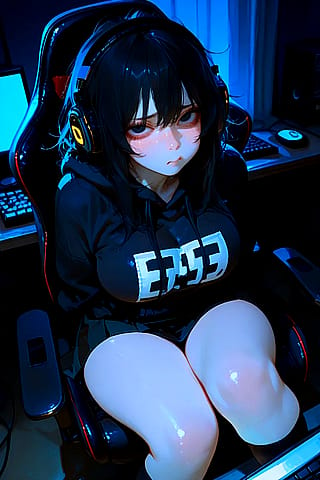 Anime: Female: Hungry Gamer 🍔'